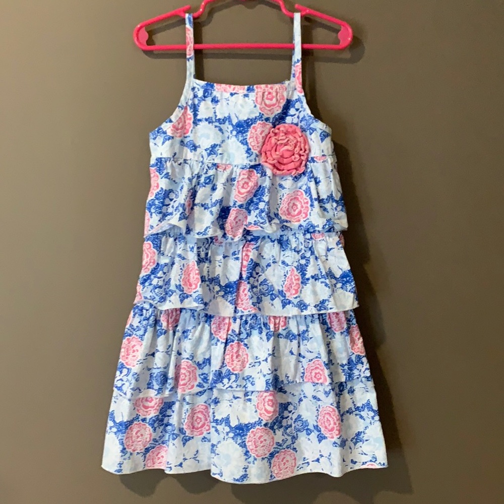 Sleeveless summer ruffle-tiered dress